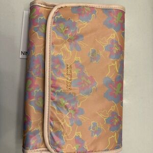Nine West Peach and Lavender Floral toiletry bag